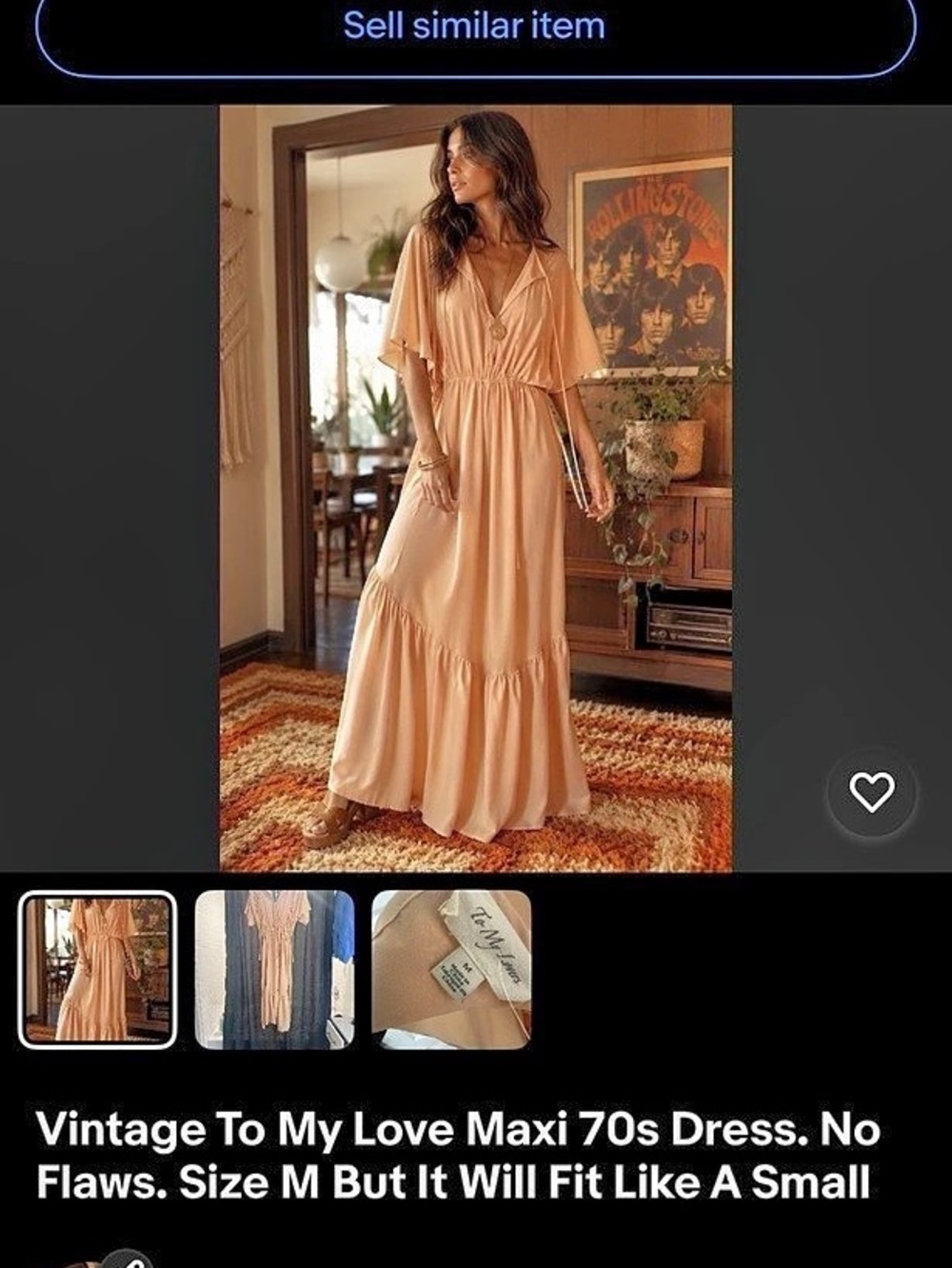 To My Lovers Maxi Dress in Brown Size Medium
